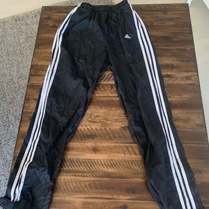 Adidas sweatpants, water resistant.